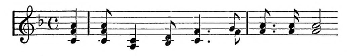 Musical notation without lyrics: epigraph to Chapter I, Of Our Spiritual Strivings.